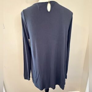 Matilda Jane dark gray long sleeve tunic top SZ M